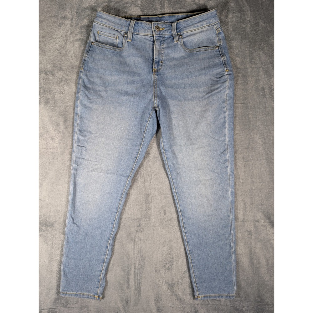 Style & Co Curvy Skinny Jeans Women 10P Light Wash High Rise Stretch Denim 31x26